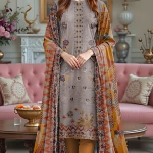 lawn embroidered 3 piece