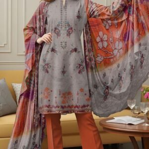 lawn embroidered 3 piece