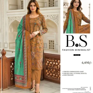 lawn embroidered 3 piece