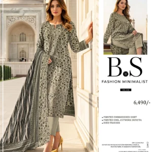 lawn embroidered 3 piece