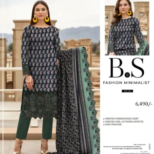 lawn embroidered 3 piece