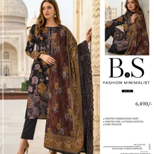 lawn embroidered 3 piece