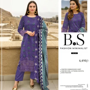 lawn embroidered 3 piece