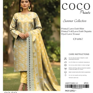 lawn embroidered 3 piece