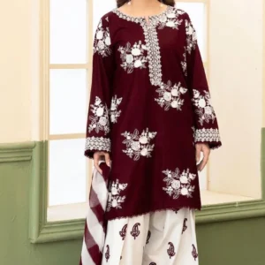 lawn 3 piece embroidered