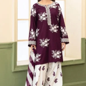 lawn 3 piece embroidered