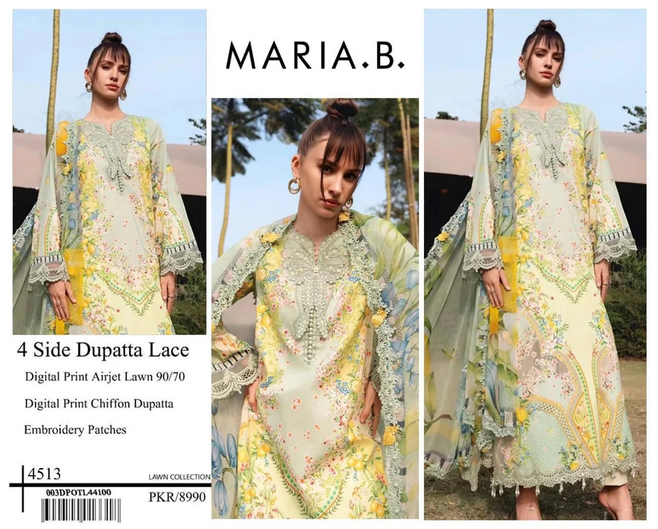 Maria B Printed Lawn 3 Piece Suit