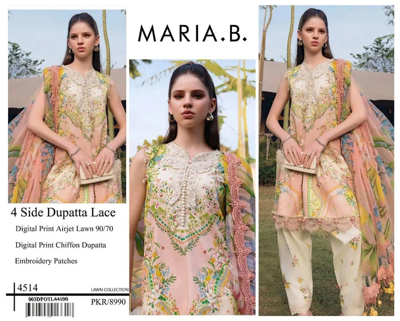 Maria B Printed Lawn 3 Piece Suit
