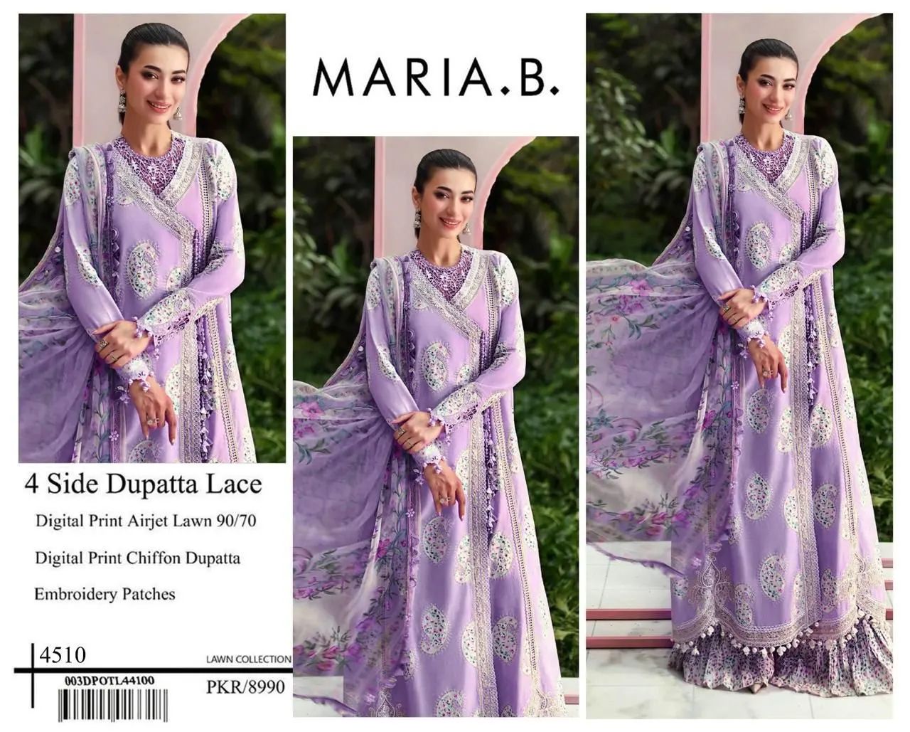 Maria B Printed Lawn 3 Piece Suit