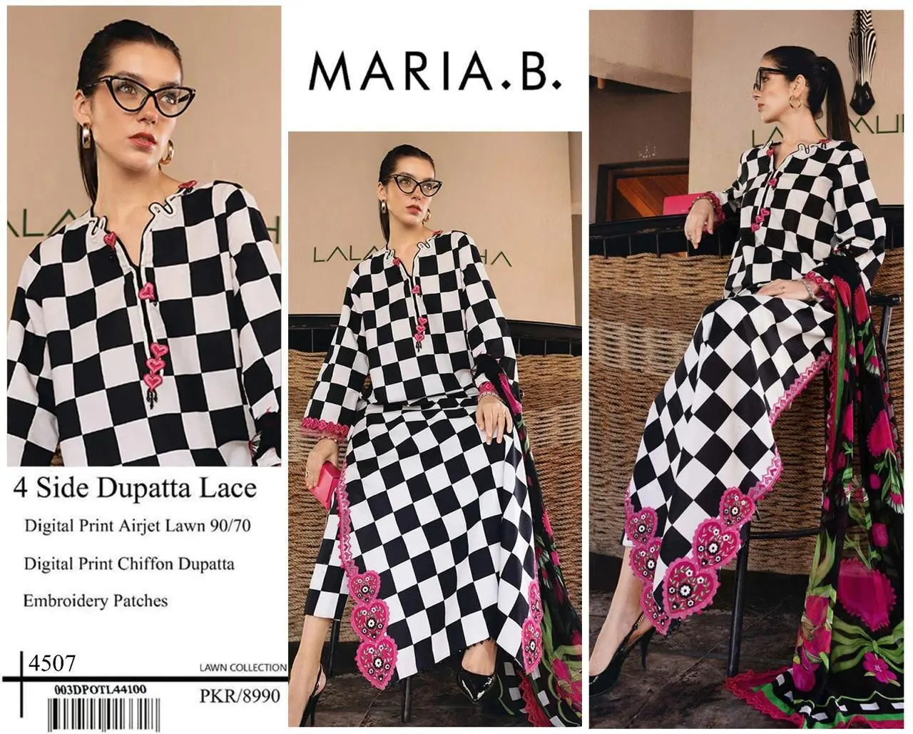 Maria B Printed Lawn 3 Piece Suit