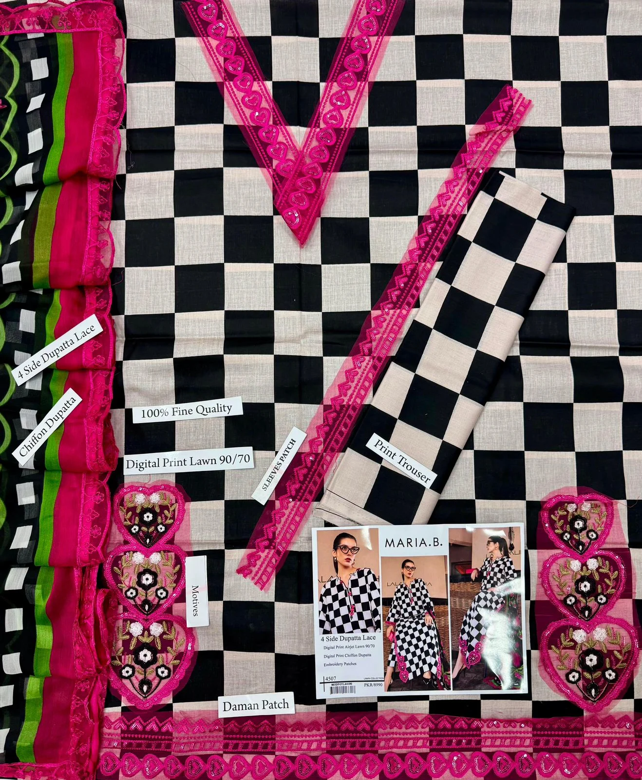 Maria B Printed Lawn 3 Piece Suit