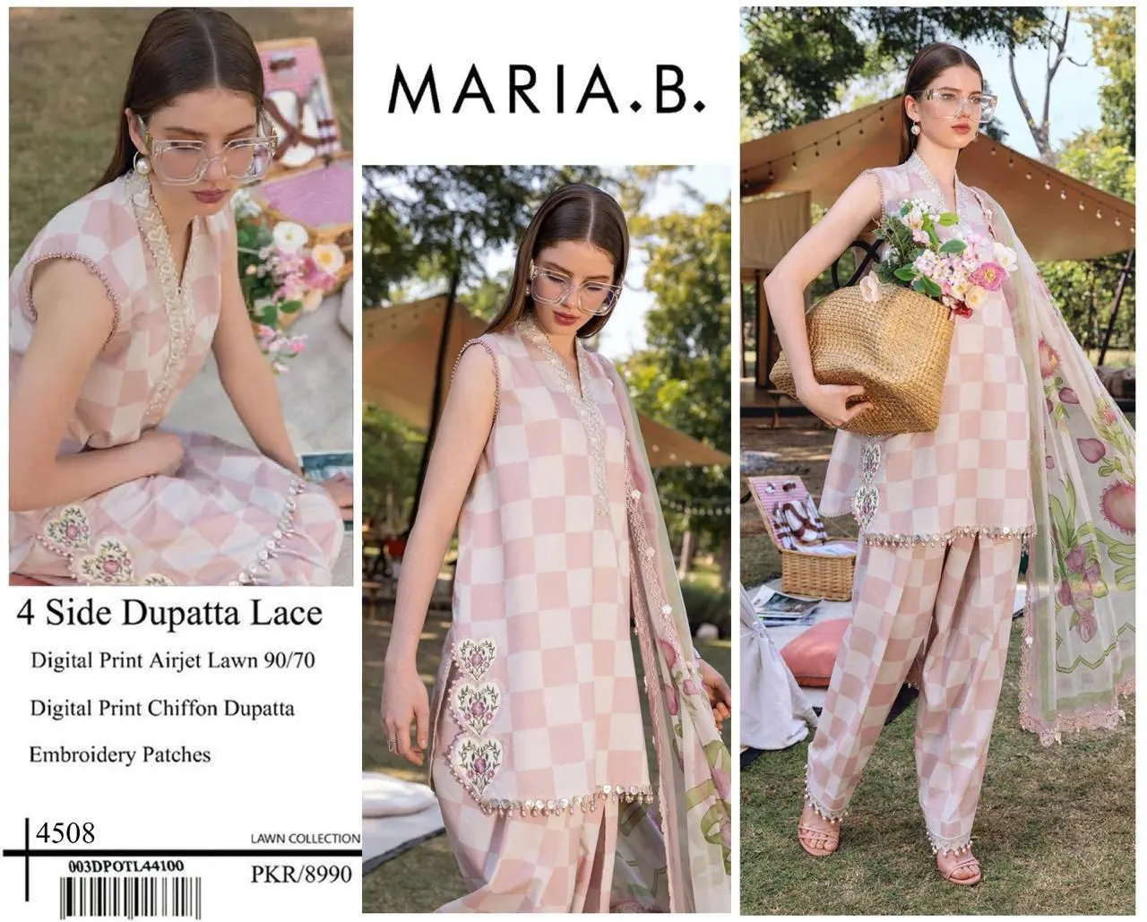 Maria B Printed Lawn 3 Piece Suit