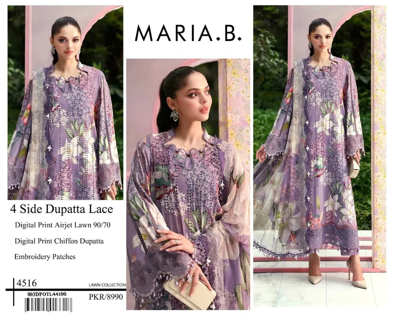 Maria B Printed Lawn 3 Piece Suit