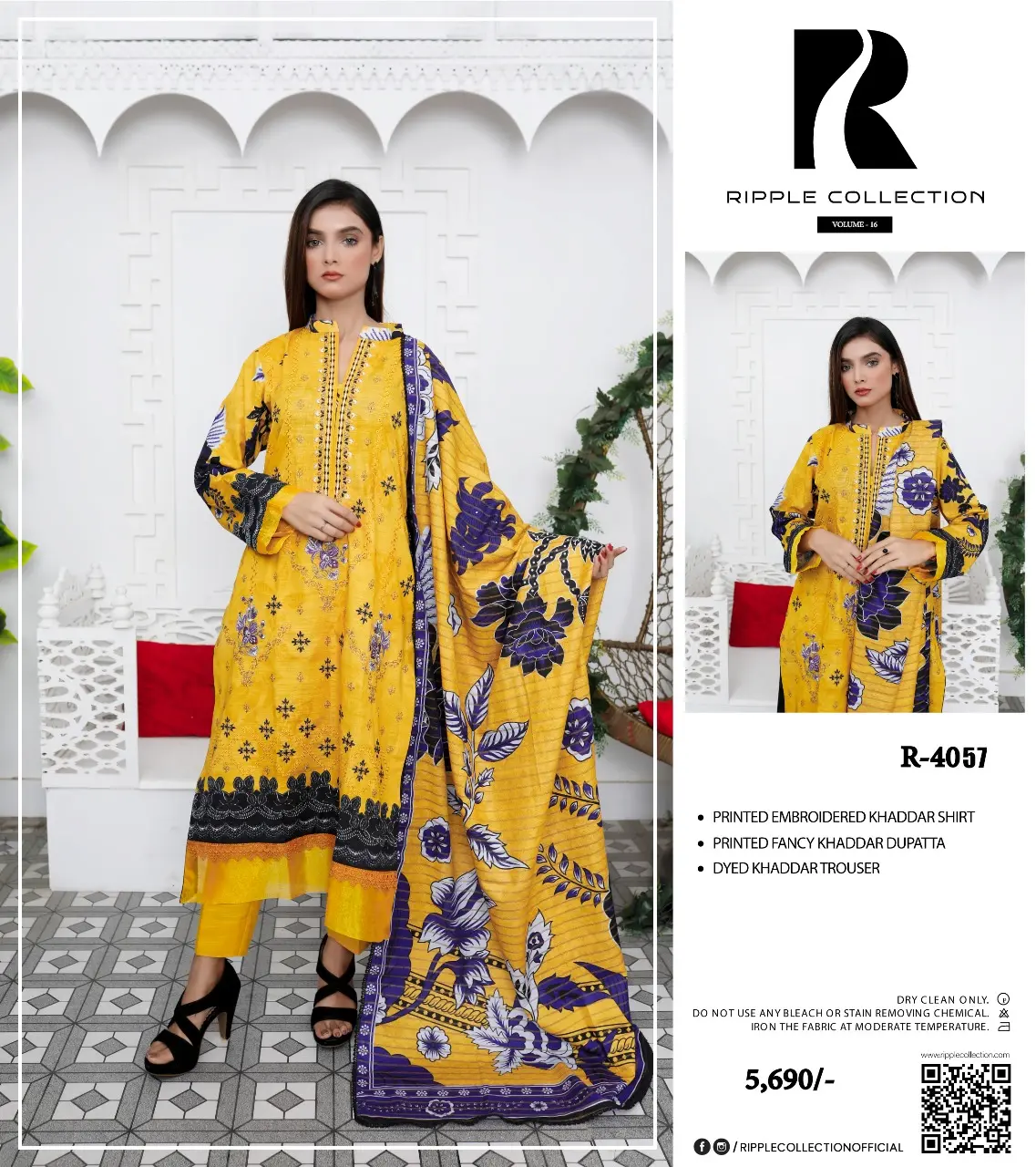 RIPPLE Khaddar 3 Piece Suit 2026