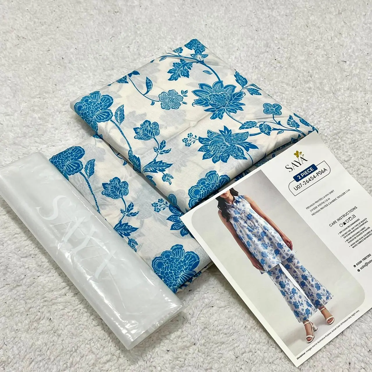 SAYA Printed Lawn Suit 2026