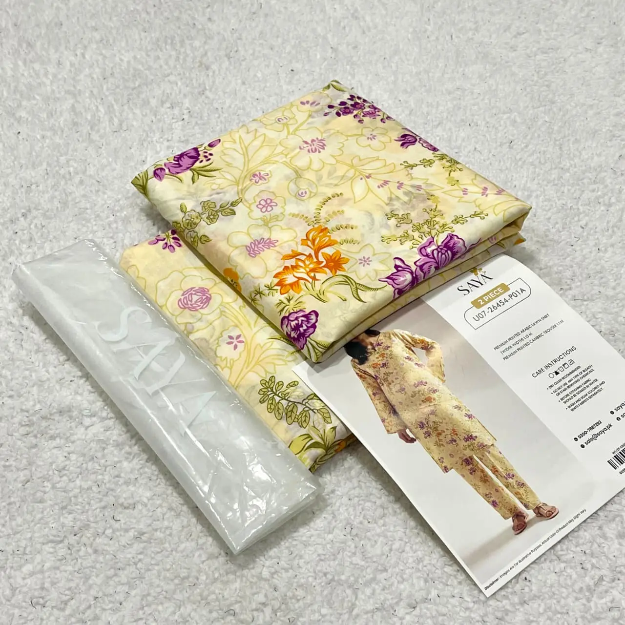 SAYA Printed Lawn Suit 2026