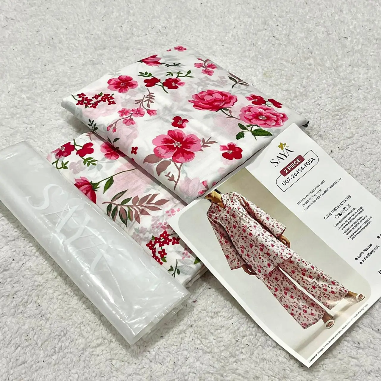 SAYA Printed Lawn Suit 2026