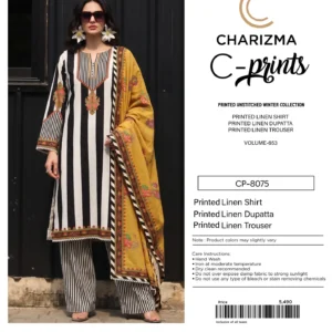 C PRINTS Linen 3 Piece Suit 2026